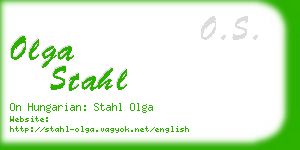 olga stahl business card